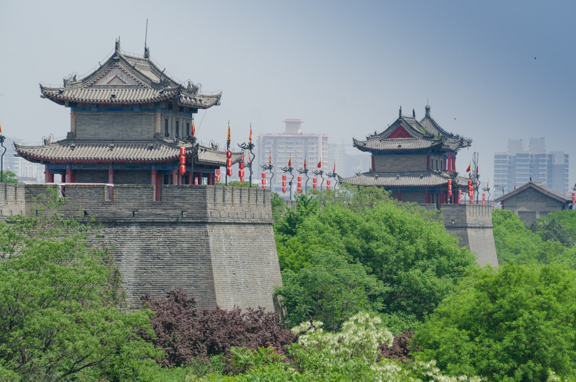 The historic city wall in Xi’an
